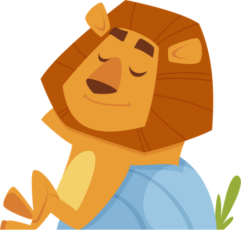 Lion Relaxing  Illustration