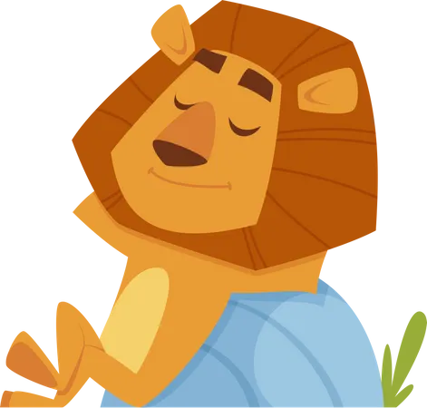 Lion Relaxing  Illustration