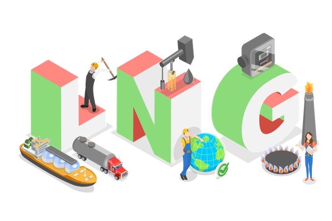 Liquefied Natural Gas  Illustration
