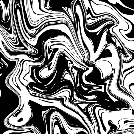Liquid marble texture design, colorful marbling surface, black and white, vibrant abstract paint design Illustration