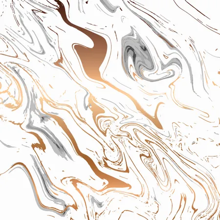 Liquid marble texture design, colorful marbling surface, black and white with gold  Illustration