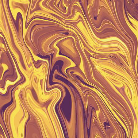 Liquid marble texture design, colorful marbling surface, golden lines, vibrant abstract paint design  Illustration