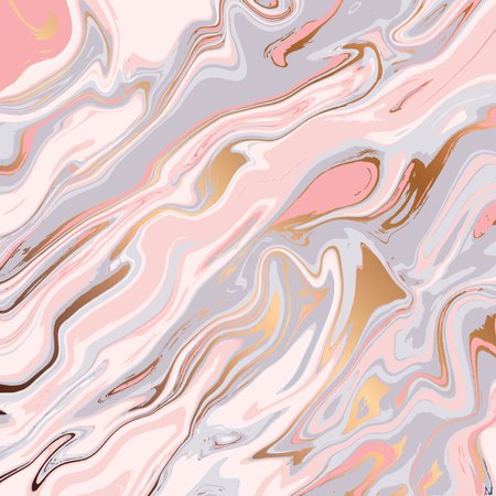 Liquid marble texture design, colorful marbling surface, golden lines, vibrant abstract paint design  Illustration