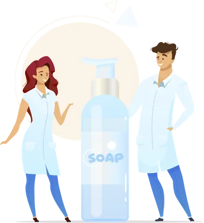 Liquid soap manufacturing  Illustration