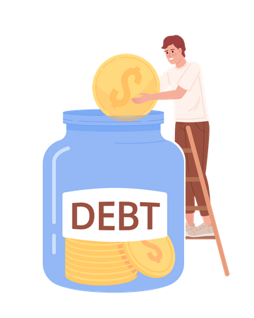 Pagar deudas rápidamente  Ilustración