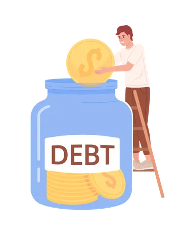 Pagar deudas rápidamente  Ilustración
