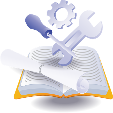 Lire des manuels de livres pour l’éducation  Illustration