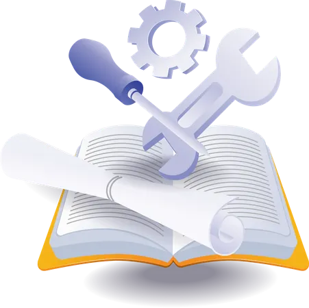 Lire des manuels de livres pour l’éducation  Illustration