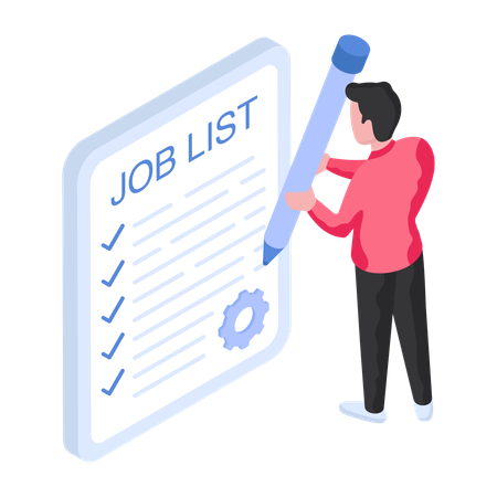Lista de empregos  Ilustração