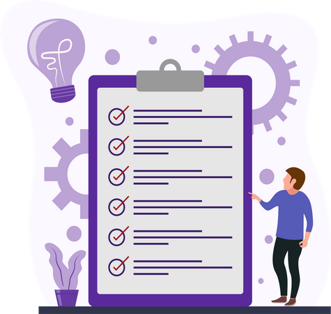 Lista de tarefas de negócios  Illustration