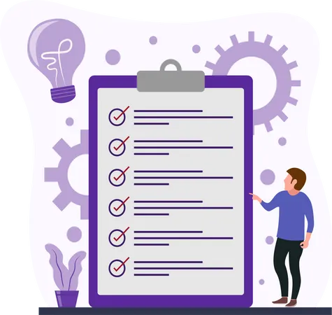 Lista de tarefas de negócios  Illustration