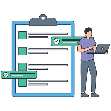 Lista de verificação verificada  Ilustração