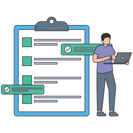 Lista de verificação verificada  Ilustração