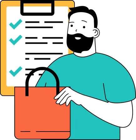 Lista de verificação de compras  Ilustração