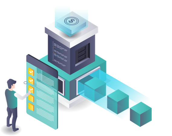 Lista de verificação de lucratividade do Blockchain para empresas  Ilustração