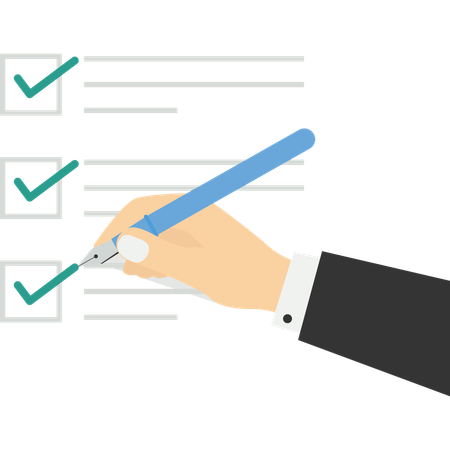 Lista de verificação para tarefas concluídas  Ilustração