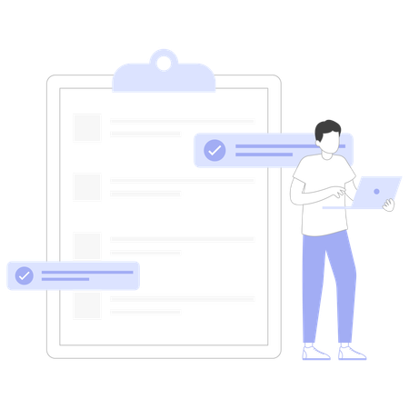 Lista de verificación verificada  Ilustración