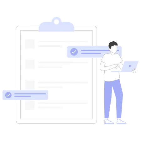 Lista de verificación verificada  Ilustración