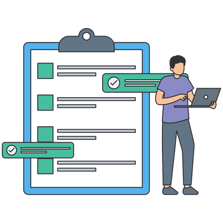 Lista de verificación verificada  Ilustración