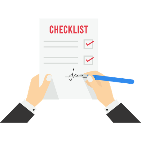 Liste de contrôle des affaires  Illustration