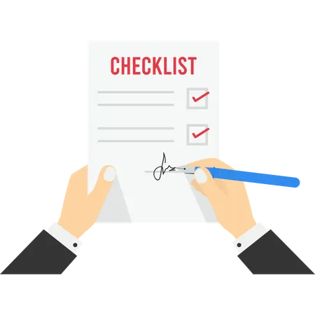 Liste de contrôle des affaires  Illustration