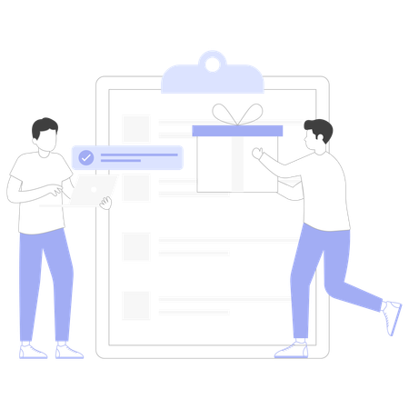 Liste de courses  Illustration