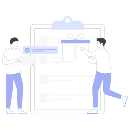 Liste de courses  Illustration