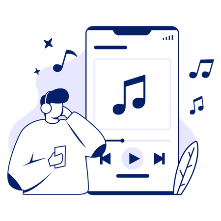 Liste de lecture de musique  Illustration