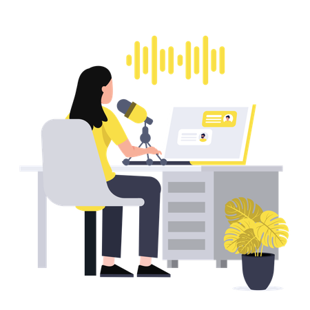 Listening audio board  Illustration