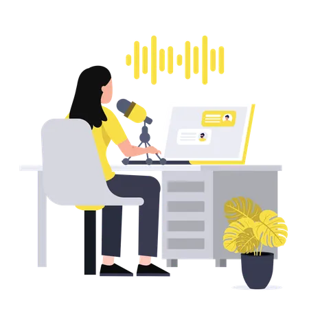 Listening audio board  Illustration