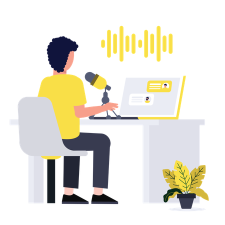 Listening audio board  Illustration