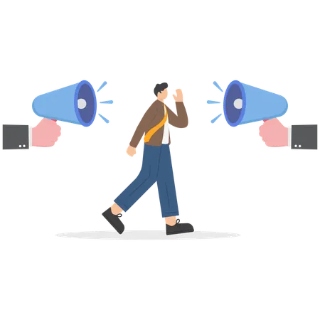 Listening to calls from all around  Illustration