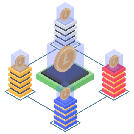 Litecoin database connectivity  Illustration