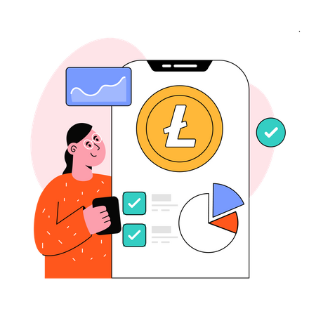 Litecoin-Technologie  Illustration