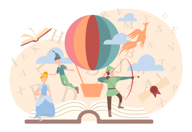 Literature education school  Illustration