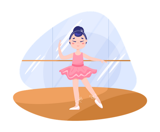 Little ballerina dancing Illustration