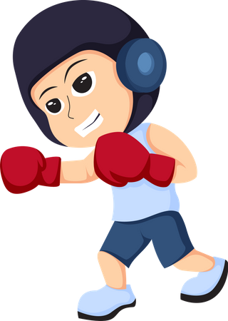 Little Boxing player  Illustration