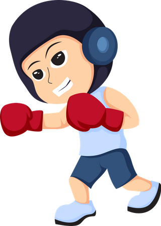 Little Boxing player  Illustration