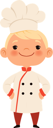 Little boy chef Illustration