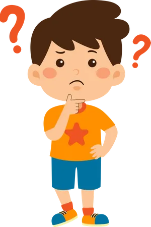 Little Boy confused  Illustration