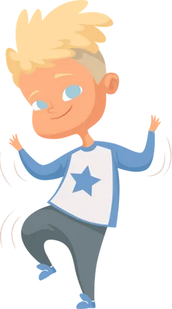 Little boy dancing  Illustration