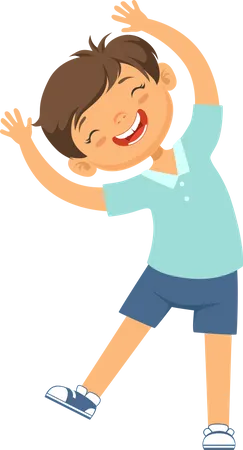 Little boy doing dance  Illustration