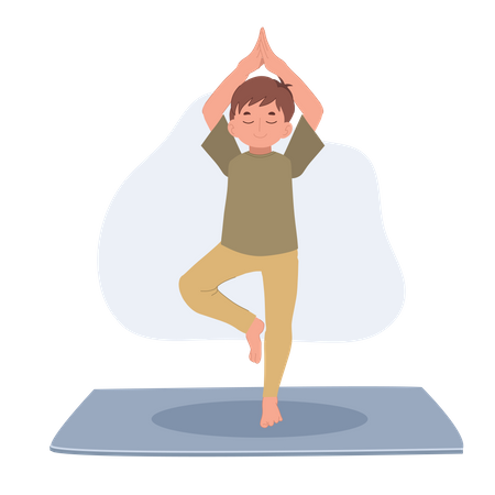 An adult girl is doing yoga outdoors. Osana tree pose. The woman keeps  balance on one leg. Healthy lifestyle, relaxation and rest. Flat vector  illustr Stock Vector Image & Art - Alamy