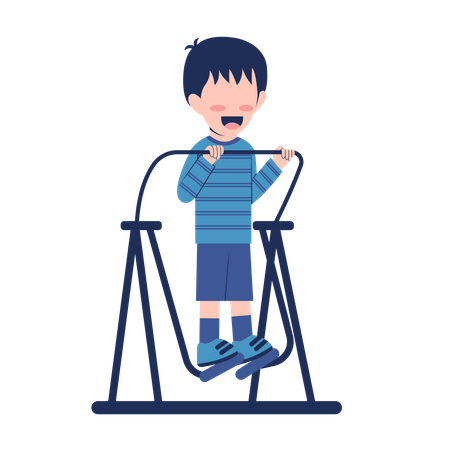 Little Boy Exercising  Illustration