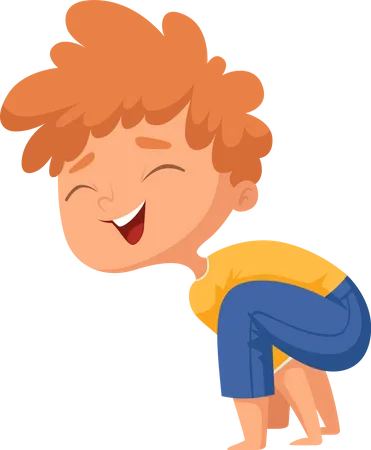 Little boy exercising  Illustration