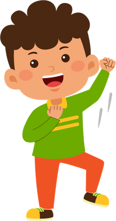 Little Boy feeling happy  Illustration