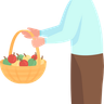 illustration for apple basket