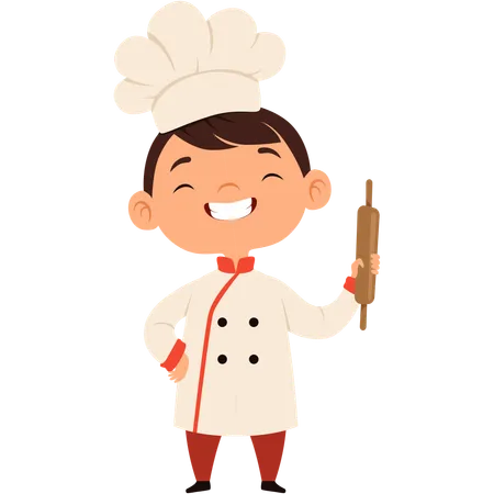 Cooking Childrens Little Funny Laugh Kids Making Food Profession Chef Vector Boys And Girls Girl And Boy Funny Cook Delicious Food Illustration Illustration