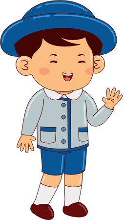 Little Boy In Uniform  Illustration