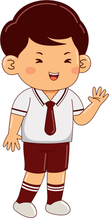 Little Boy In Uniform  Illustration